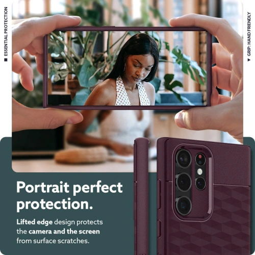 homescreen.pl - Etui Caseology Parallax Samsung Galaxy S22 Ultra Burgundy