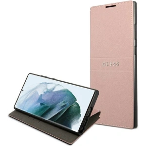 Hurtownia GSM - Etui Guess GUBKS22LPSASBPI Samsung Galaxy S22 Ultra różowy/pink book Saffiano Stripes - GUE1604PNK - {ean13} - Hurt