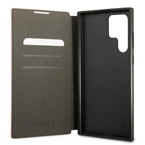 homescreen.pl - Etui Guess GUBKS22LPSASBPI Samsung Galaxy S22 Ultra różowy/pink book Saffiano Stripes