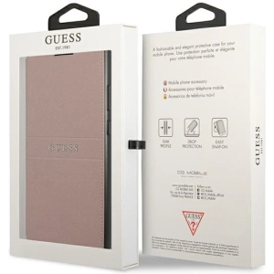 Hurtownia GSM - Etui Guess GUBKS22LPSASBPI Samsung Galaxy S22 Ultra růžový/pink book Saffiano Stripes - GUE1604PNK - {ean13} - Hurt