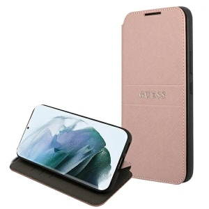 Wholesale Guess GUBKS22MPSASBPI Samsung Galaxy S22+ Plus pink book Saffiano Stripes - GUE1605PNK - {ean13} - Hurt
