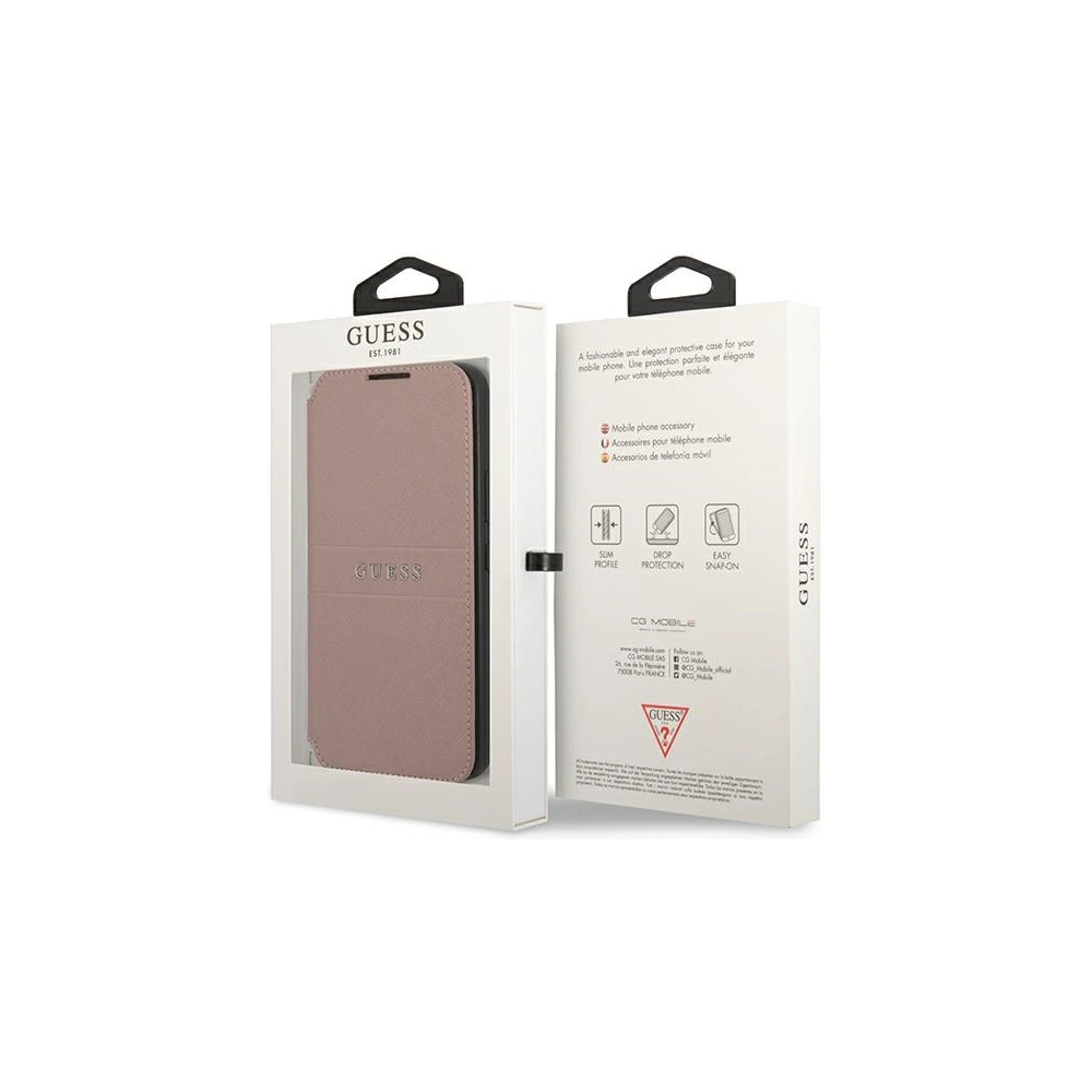 Hurtownia GSM - Etui Guess GUBKS22SPSASBPI Samsung Galaxy S22 różowy/pink book Saffiano Stripes - GUE1606PNK - {ean13} - Hurt
