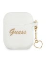 Etui Guess GUA2LSCHSH Apple AirPods biały/white Silicone Charm Heart Collection