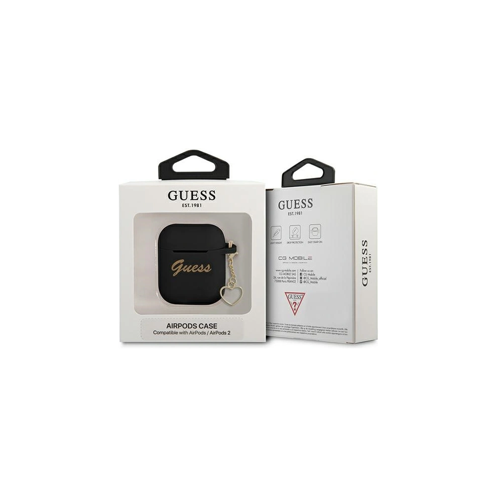 Hurtownia GSM - Etui Guess GUA2LSCHSK Apple AirPods černý/black Silicone Charm Heart Collection - GUE1610BLK - {ean13} - Hurt