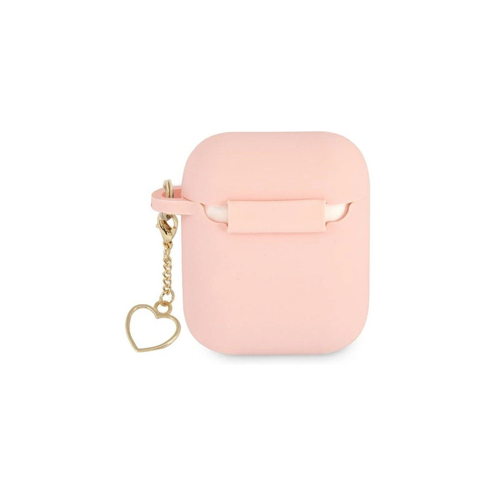 Wholesale Guess GUA2LSCHSP Apple AirPods pink Silicone Charm Heart Collection - GUE1611PNK - {ean13} - Hurt
