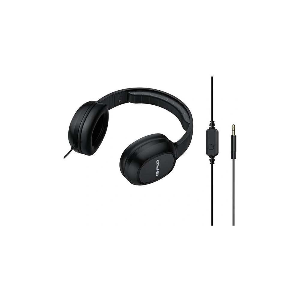 Hurtownia GSM - AWEI sluchátka na uši GM-6 jack 3,5mm černá/black - AWEI092BLK - {ean13} - Hurt