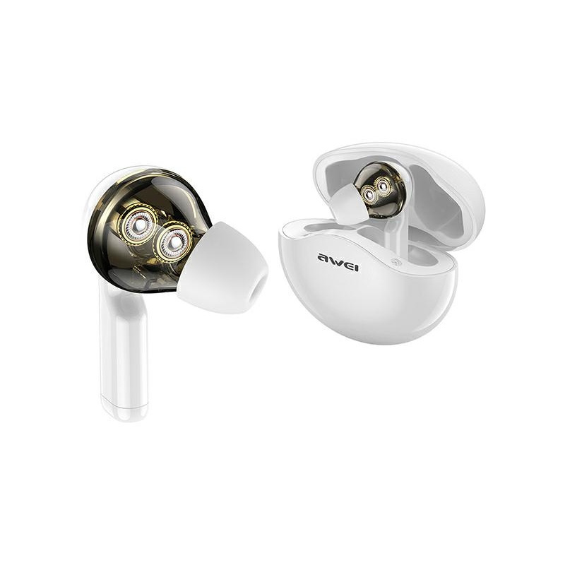 Hurtownia Awei - 6954284097888 - AWEI093WHT - AWEI słuchawki sportowe Bluetooth T12 TWS białe/white - B2B homescreen