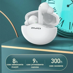 Wholesale AWEI earphones Bluetooth T12 TWS white - AWEI093WHT - {ean13} - Hurt