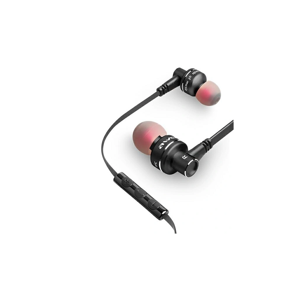 Hurtownia GSM - AWEI sluchátka stereo ES-10TY 3,5mm jack černá/black - AWEI094BLK - {ean13} - Hurt