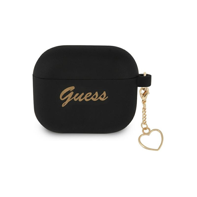 Guess Distributor - 3666339038991 - GUE1612BLK - Guess GUA3LSCHSK Apple AirPods 3 black Silicone Charm Heart Collection - B2B homescreen
