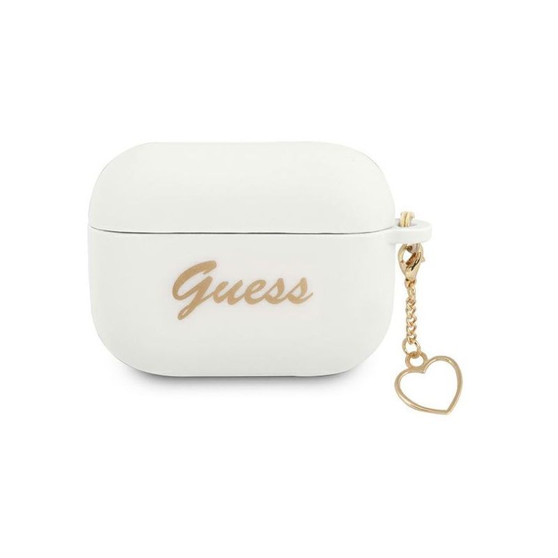 Hurtownia Guess - 3666339039134 - GUE1613WHT - Etui Guess GUAPLSCHSH Apple AirPods Pro biały/white Silicone Charm Heart Collection - B2B homescreen
