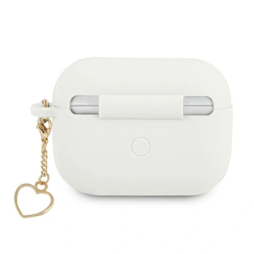 Etui Guess GUAPLSCHSH Apple AirPods Pro biały/white Silicone Charm Heart Collection
