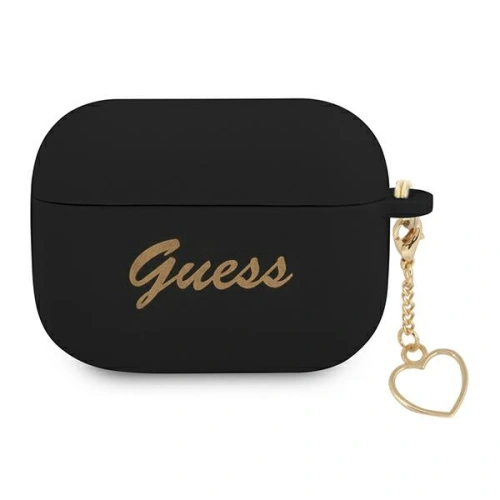 Hurtownia Guess - 3666339038984 - GUE1614BLK - Etui Guess GUAPLSCHSK Apple AirPods Pro czarny/black Silicone Charm Heart Collection - B2B homescreen