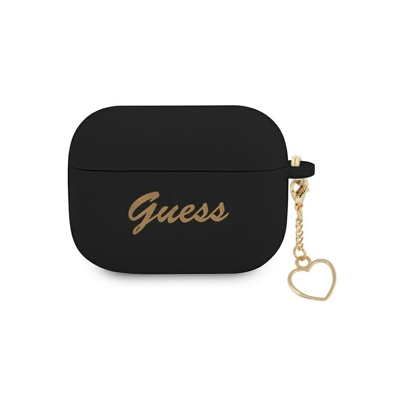 Guess Distributor - 3666339038984 - GUE1614BLK - Guess GUAPLSCHSK Apple AirPods Pro black Silicone Charm Heart Collection - B2B homescreen