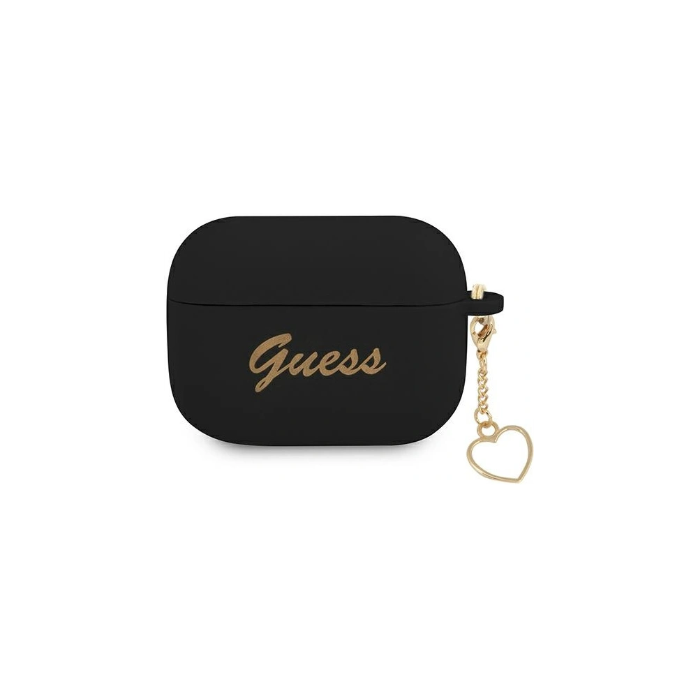 Hurtownia GSM - Etui Guess GUAPLSCHSK Apple AirPods Pro czarny/black Silicone Charm Heart Collection - GUE1614BLK - {ean13} - Hurt