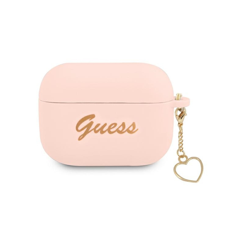 Hurtownia Guess - 3666339039011 - GUE1615PNK - Etui Guess GUAPLSCHSP Apple AirPods Pro różowy/pink Silicone Charm Heart Collection - B2B homescreen