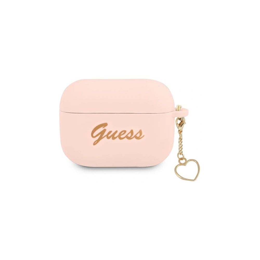 Wholesale Guess GUAPLSCHSP Apple AirPods Pro pink Silicone Charm Heart Collection - GUE1615PNK - {ean13} - Hurt