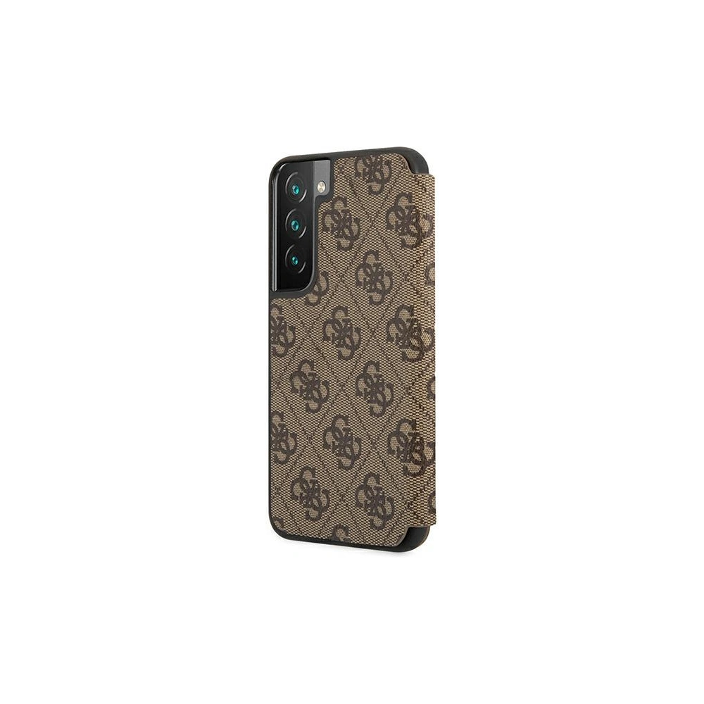 Wholesale Guess GUBKS22MG4GFBR Samsung Galaxy S22+ Plus brown book 4G Metal Gold Logo - GUE1618BR - {ean13} - Hurt