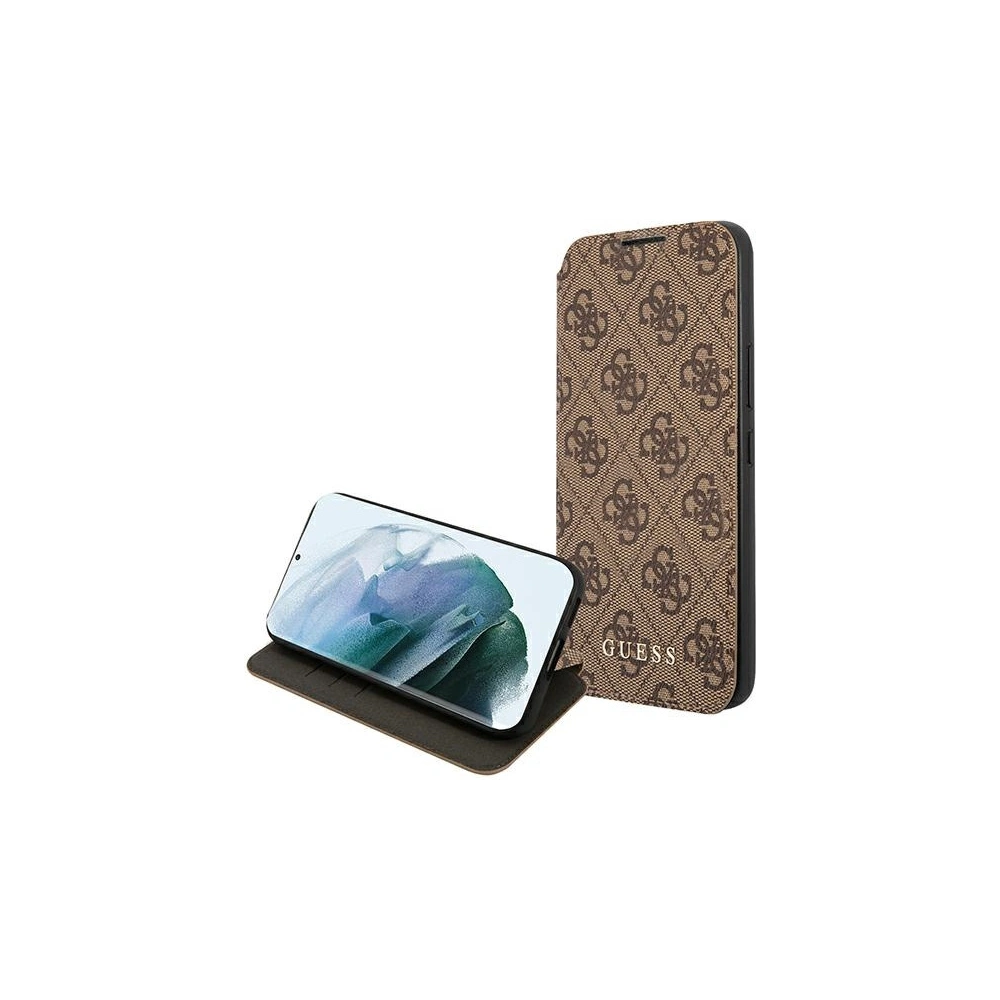 Hurtownia GSM - Etui Guess GUBKS22MG4GFBR Samsung Galaxy S22+ Plus brązowy/brown book 4G Metal Gold Logo - GUE1618BR - {ean13} - Hurt