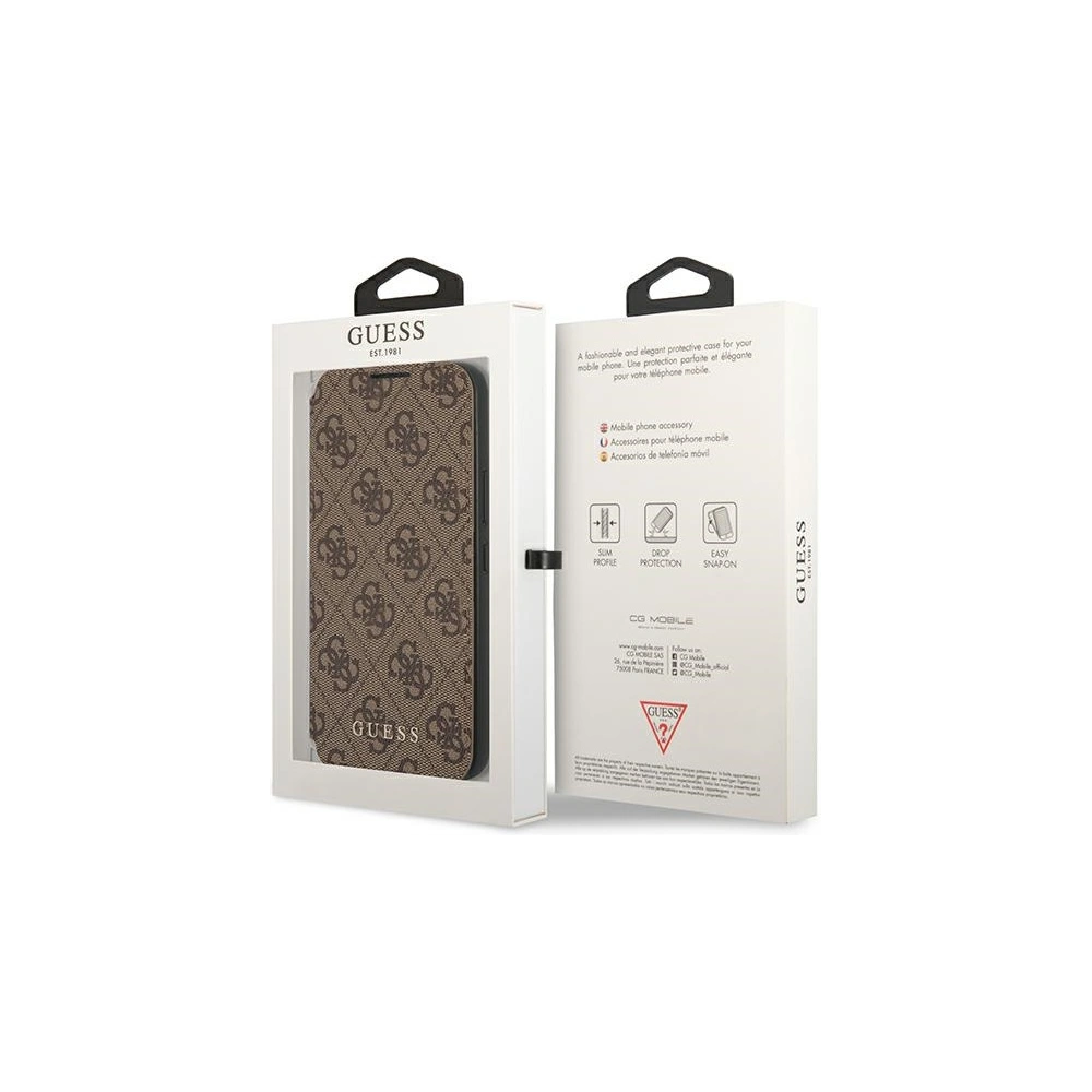 Hurtownia GSM - Etui Guess GUBKS22MG4GFBR Samsung Galaxy S22+ Plus brązowy/brown book 4G Metal Gold Logo - GUE1618BR - {ean13} - Hurt