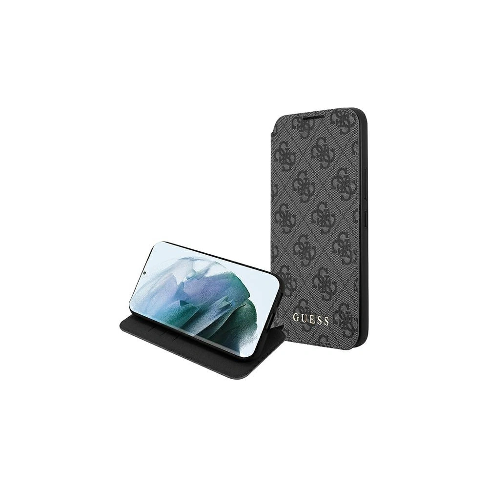 Hurtownia GSM - Case Guess GUBKS22MG4GFGR Samsung Galaxy S22+ Plus grau/grey Buch 4G Metall Gold Logo - GUE1619GRY - {ean13} - Hurt