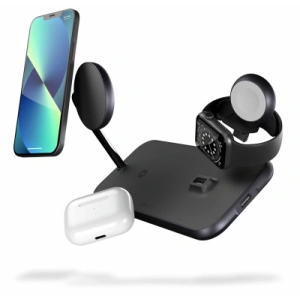 Hurtownia GSM - Ładowarka bezprzewodowa ZENS Aluminium Magnetic + Watch 4in1 Wireless Charger 20W MagSafe (czarny) - ZENS005BLK - {ean13} - Hurt