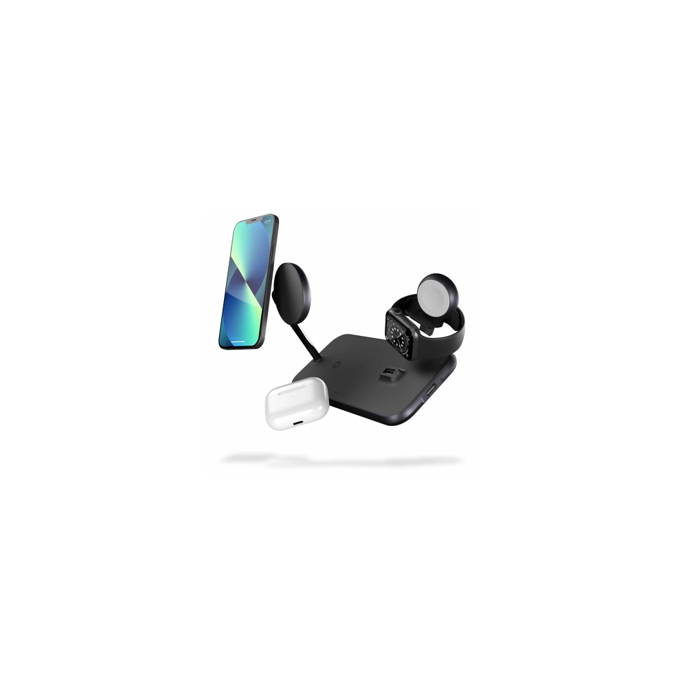 Hurtownia GSM - Bezdrátová nabíječka ZENS Aluminium Magnetic + 4in1 bezdrátová nabíječka pro hodinky 20W MagSafe (černá) - ZENS005BLK - {ean13} - Hurt