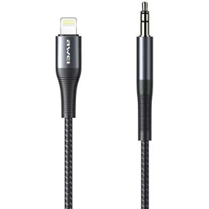 Adaptér AWEI CL-116L Lightning/Jack 3.5 černý/black