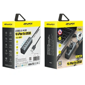 Hurtownia GSM - HUB AWEI CL-122 4xUSB-A/USB-A czarny/black - AWEI099BLK - {ean13} - Hurt