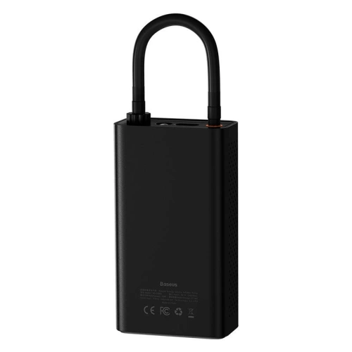 Mini kompresor samochodowy Baseus z akumulatorem 2500mAh (czarny)