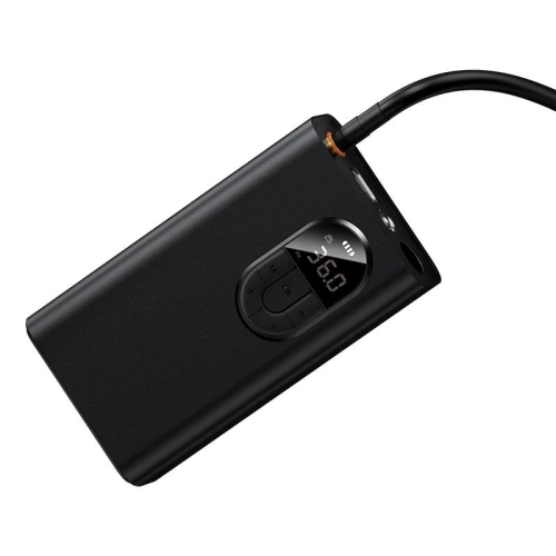Mini kompresor samochodowy Baseus z akumulatorem 2500mAh (czarny)