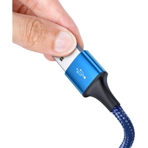  Kabel USB 3w1 Baseus Rapid Series, micro USB / Lightning / USB-C, 20W, 1.2m (niebieski)