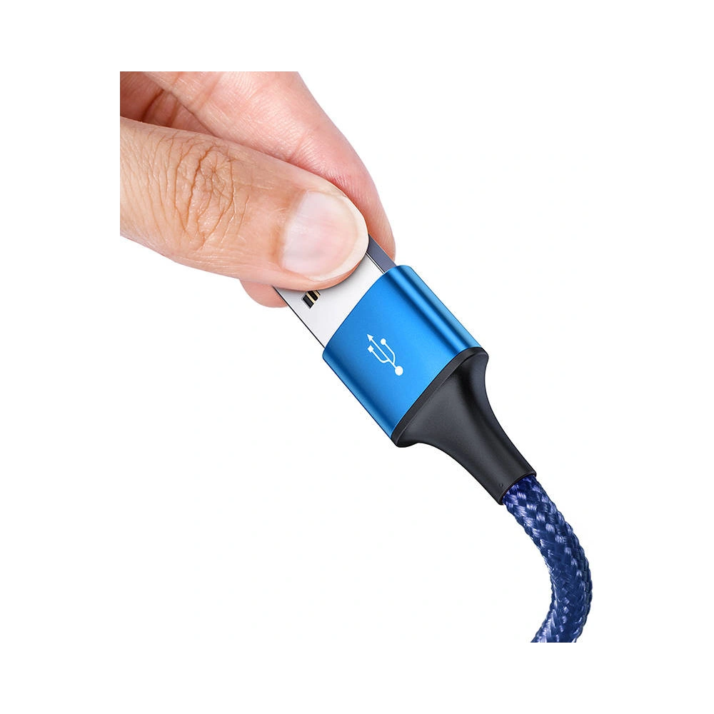 Hurtownia GSM - Kabel USB 3w1 Baseus Rapid Series, micro USB / Lightning / USB-C, 20W, 1.2m (modrý) - BSU3098BLU - {ean13} - Hurt