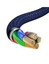 Wholesale Baseus Rapid Series 3-in-1 cable USB-C For M+L+T 1.2m Blue - BSU3098BLU - {ean13} - Hurt