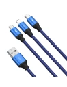 Hurtownia GSM - Kabel USB 3w1 Baseus Rapid Series, micro USB / Lightning / USB-C, 20W, 1.2m (modrý) - BSU3098BLU - {ean13} - Hurt