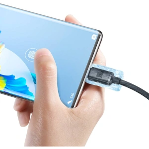 Kabel USB do USB-C Baseus Crystal, 100W, 1.2m (czarny)