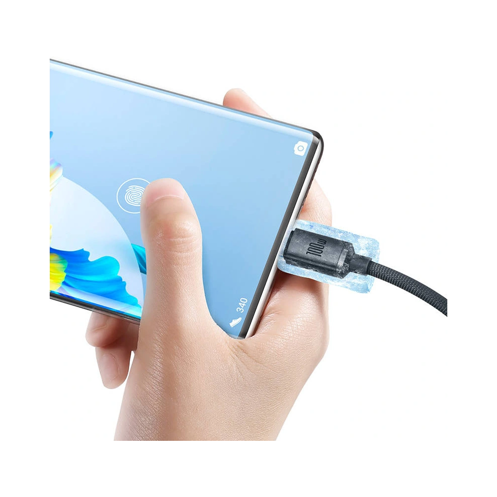 Hurtownia GSM - Kabel USB do USB-C Baseus Crystal, 100W, 1.2m (černý) - BSU3099BLK - {ean13} - Hurt