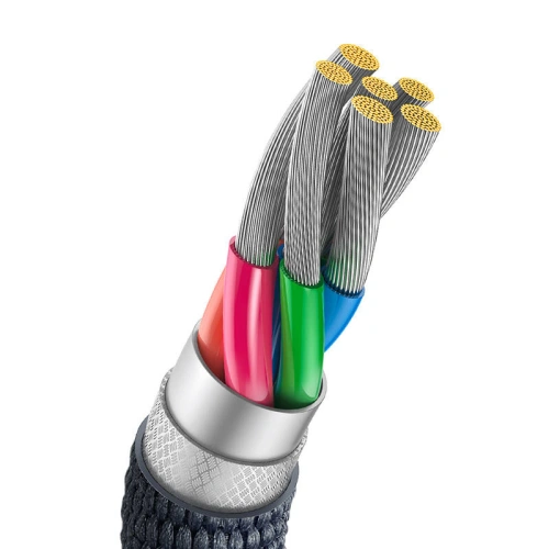 Kabel USB do USB-C Baseus Crystal, 100W, 1.2m (czarny)