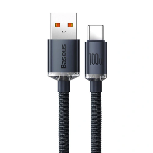 Kabel USB do USB-C Baseus Crystal, 100W, 1.2m (czarny)