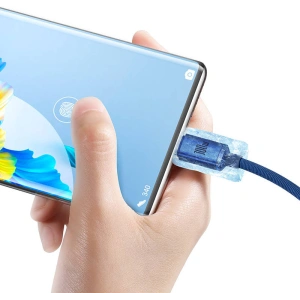 Hurtownia GSM - Kabel Baseus Crystal USB-A/USB-C 100W, 1.2m (niebieski) - BSU3100BLU - {ean13} - Hurt
