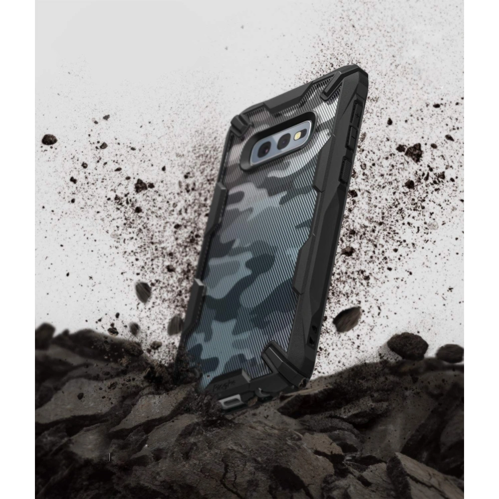 Hurtownia GSM - Etui Ringke Fusion-X Design Samsung Galaxy S10e Camo (Moro) Černá - RGK863MOB - {ean13} - Hurt