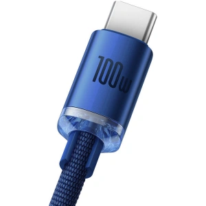Hurtownia GSM - Kabel USB do USB-C Baseus Crystal, 100W, 2m (niebieski) - BSU3103BLU - {ean13} - Hurt