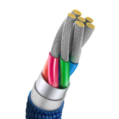 Kabel USB do USB-C Baseus Crystal, 100W, 2m (niebieski)