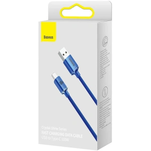 Hurtownia GSM - Kabel USB do USB-C Baseus Crystal, 100W, 2m (niebieski) - BSU3103BLU - {ean13} - Hurt