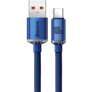 Hurtownia GSM - Kabel USB do USB-C Baseus Crystal, 100W, 2m (niebieski) - BSU3103BLU - {ean13} - Hurt