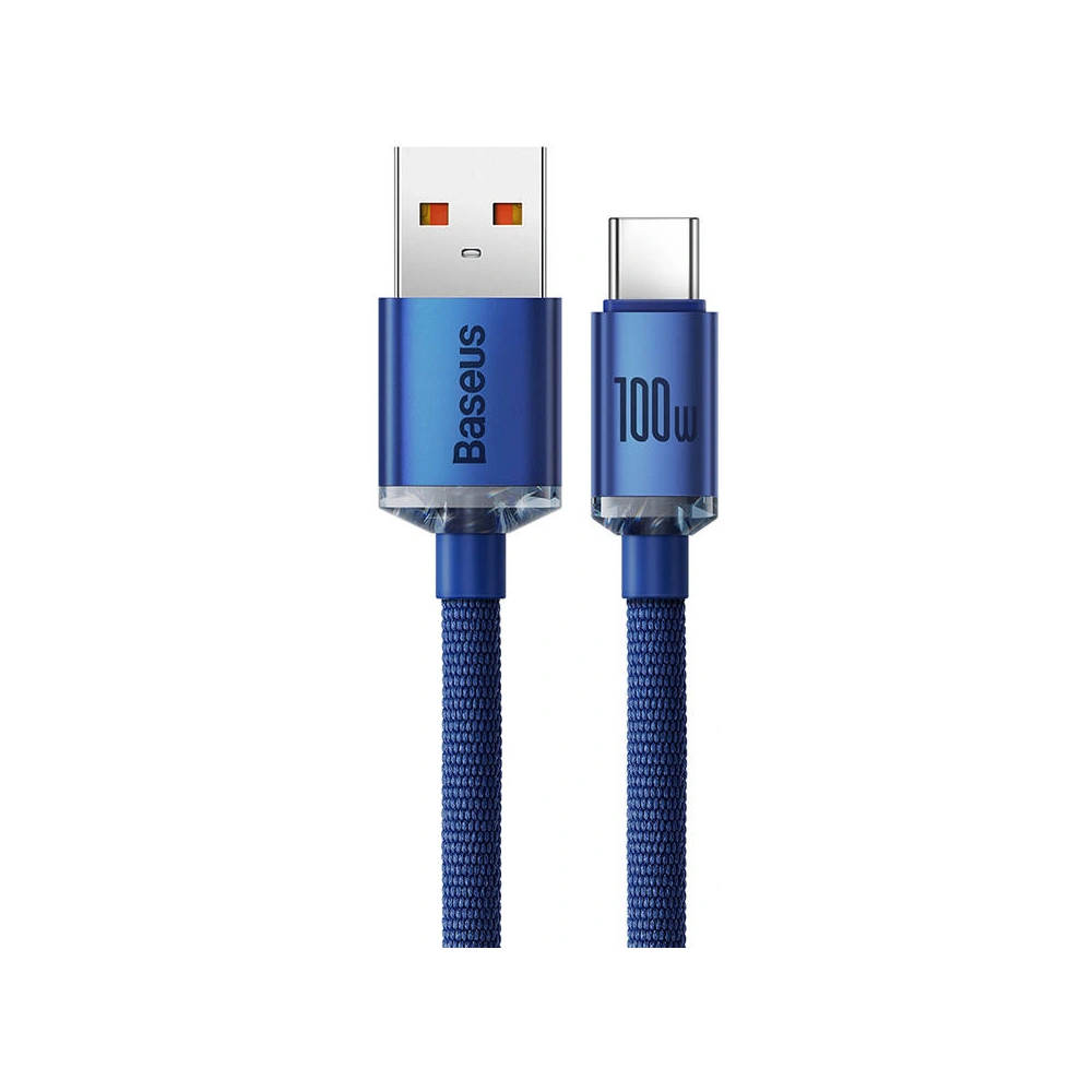 Hurtownia GSM - Kabel USB do USB-C Baseus Crystal, 100W, 2m (modrý) - BSU3103BLU - {ean13} - Hurt