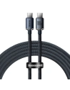 Kabel USB-C do USB-C Baseus Crystal, 100W, 1.2m (czarny)
