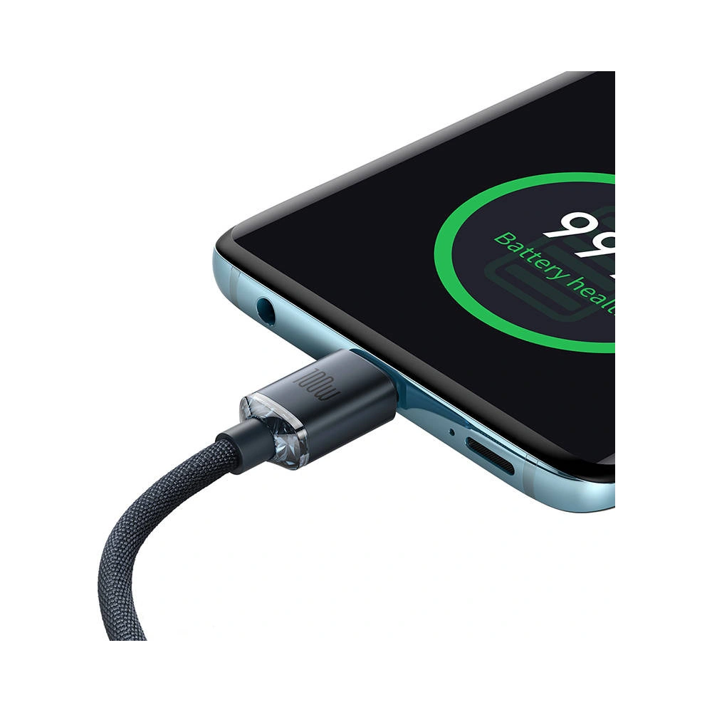 Hurtownia GSM - Kabel USB-C do USB-C Baseus Crystal, 100W, 1.2m (černý) - BSU3105BLK - {ean13} - Hurt