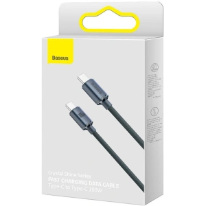 Kabel USB-C do USB-C Baseus Crystal, 100W, 1.2m (czarny)