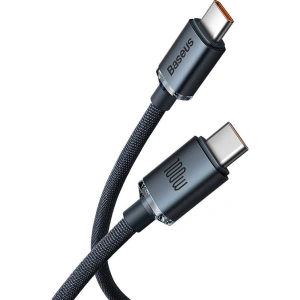 Kabel USB-C do USB-C Baseus Crystal, 100W, 1.2m (czarny)